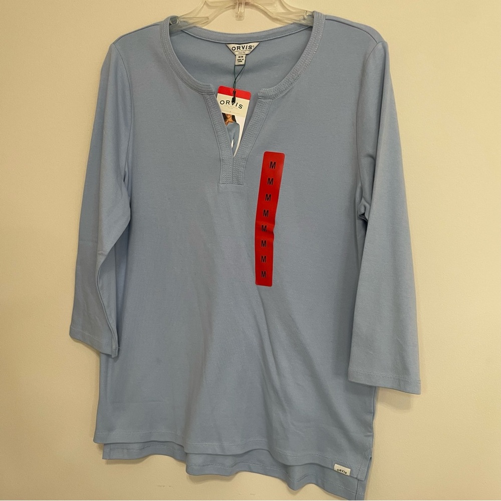 Orvis Sky Blue‎ V-Neck Top ~ Size Medium~
Casual
